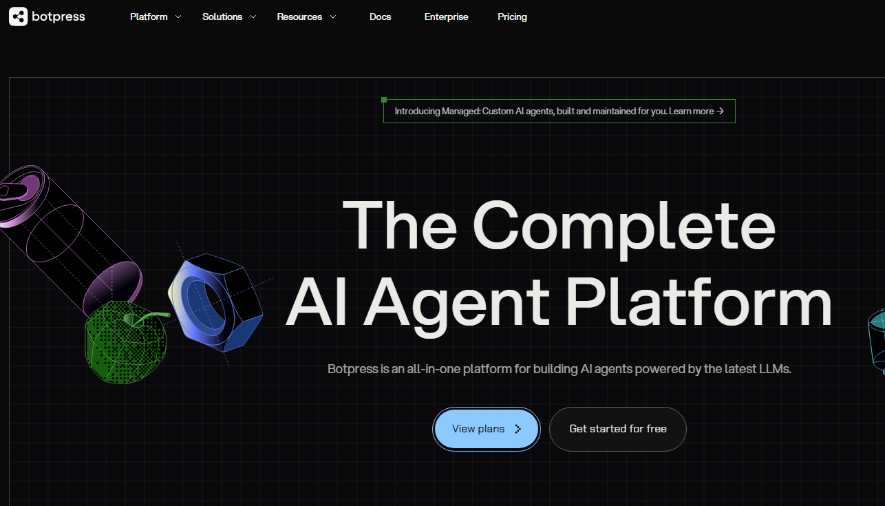 conversational AI platforms botpress visual flow builder developer