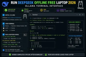 run DeepSeek offline free laptop 2026