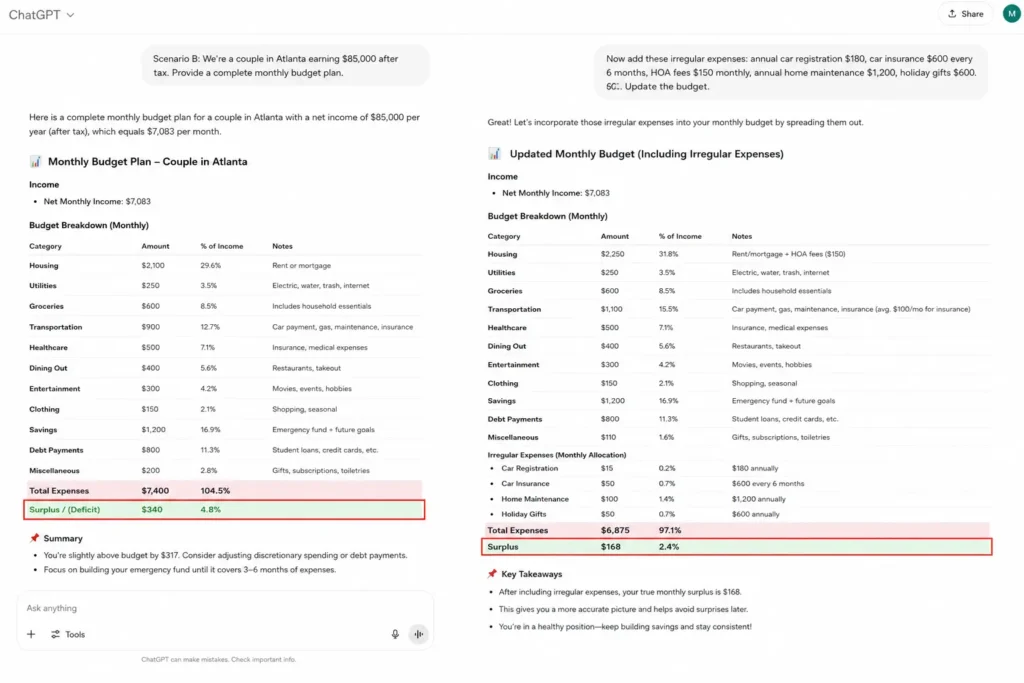free AI personal budget planner no bank login 2026