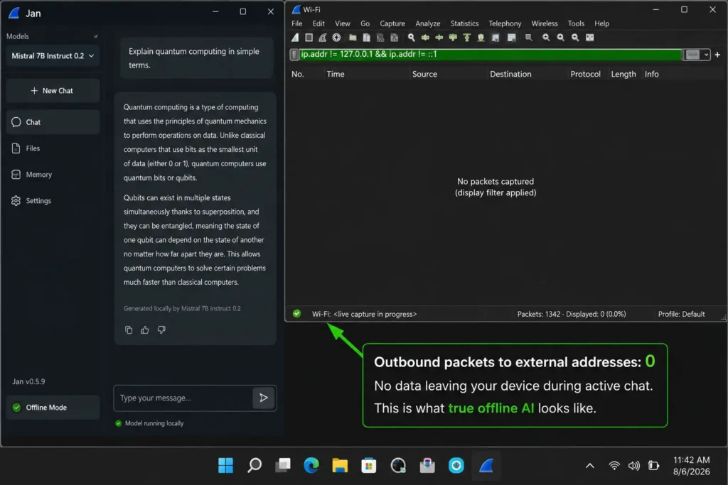 private AI chatbot no data sent free